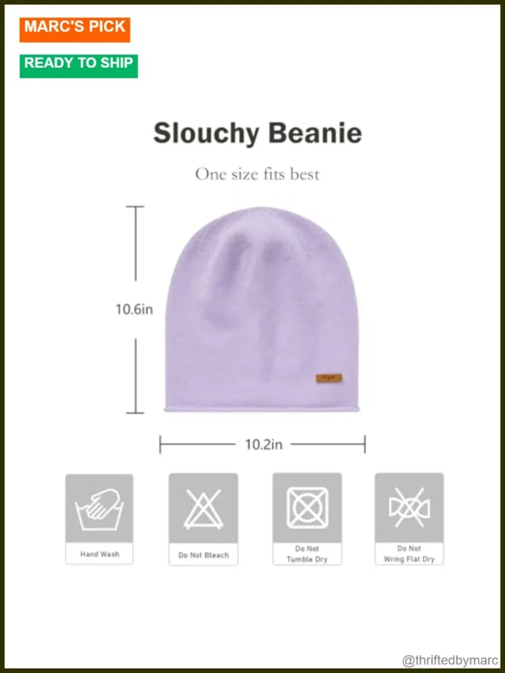 100% Merino Wool Slouchy Beanie Hat Winter Warm Cozy Stretchy Skull Cap